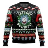 Hooktab Let's Get Schwifty Rick And Morty Ugly Christmas Sweater