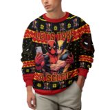 Hooktab Let's Take A Selfie Deadpool & Wolverine Ugly Christmas Sweater