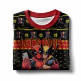 Hooktab Let's Take A Selfie Deadpool & Wolverine Ugly Christmas Sweater