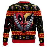 Hooktab Let's Take A Selfie Deadpool & Wolverine Ugly Christmas Sweater