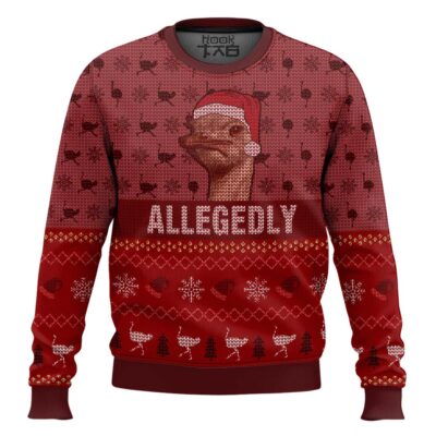 Hooktab Letterkenny Allegedly Meme Ugly Christmas Sweater