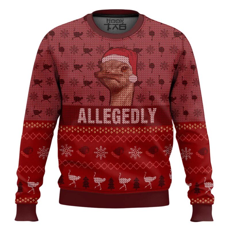 Hooktab Letterkenny Allegedly Meme Ugly Christmas Sweater
