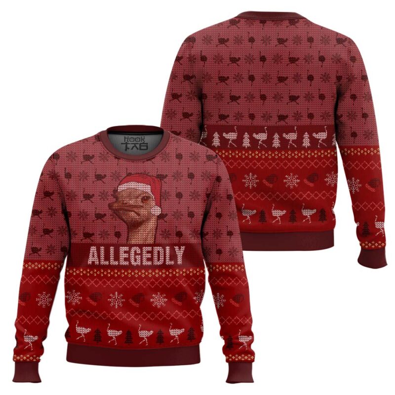 Hooktab Letterkenny Allegedly Meme Ugly Christmas Sweater Hooktab Letterkenny Allegedly Meme Ugly Christmas Sweater