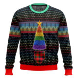 Hooktab LGBTQ+ Christmas Tree Ugly Christmas Sweater