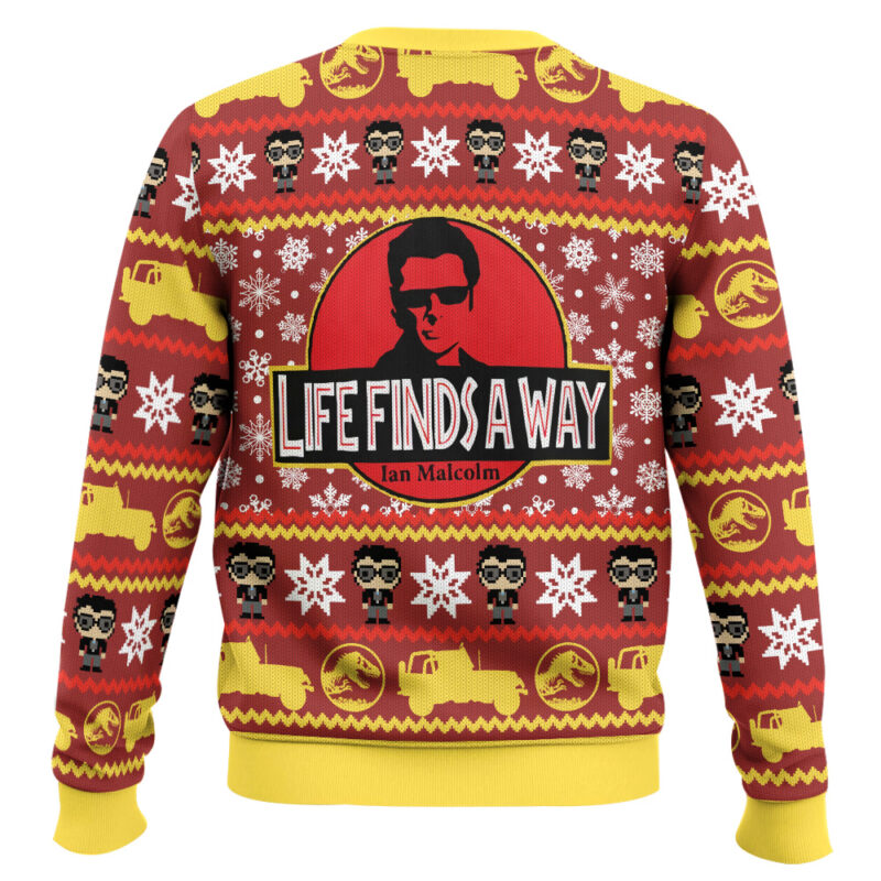 Hooktab Life Finds A Way Jurassic Park 1993 Ugly Christmas Sweater Hooktab Life Finds A Way Jurassic Park 1993 Ugly Christmas Sweater