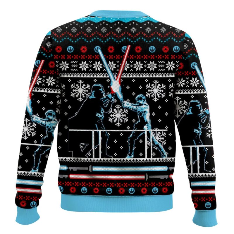 Hooktab Lightsaber Duel Star Wars Ugly Christmas Sweater Hooktab Lightsaber Duel Star Wars Ugly Christmas Sweater