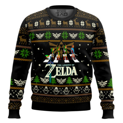 Hooktab Link Abbey Road The Legend Of Zelda Ugly Christmas Sweater