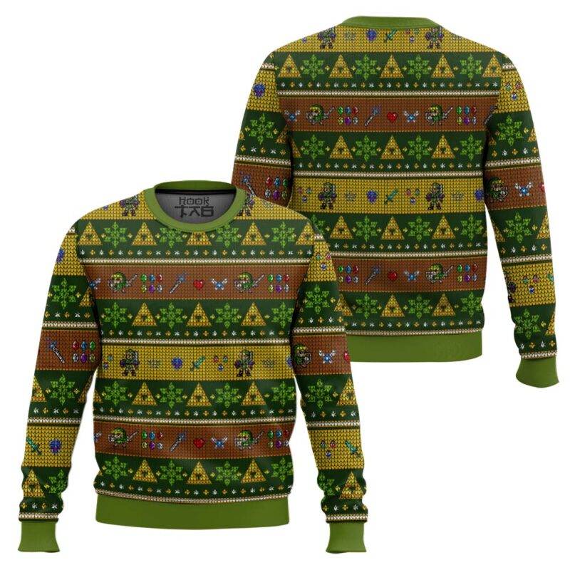 Hooktab Link Adventure Zelda Ugly Christmas Sweater Hooktab Link Adventure Zelda Ugly Christmas Sweater