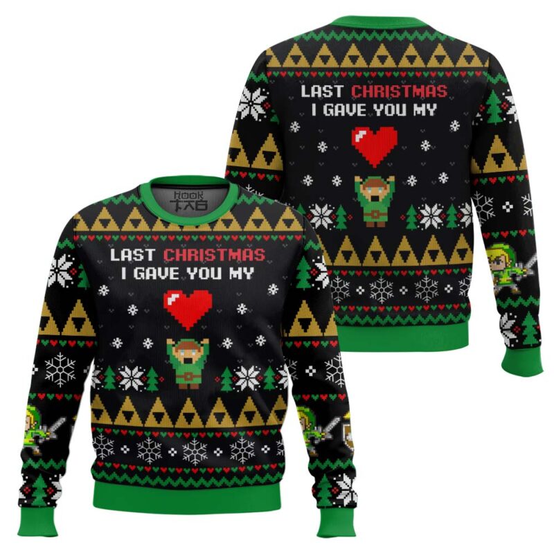 Hooktab Link Give You My Heart Legend Of Zelda Ugly Christmas Sweater Hooktab Link Give You My Heart Legend Of Zelda Ugly Christmas Sweater