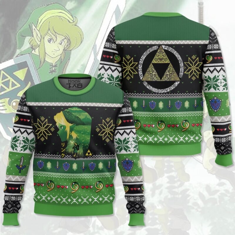 Hooktab Link The True Hero Legend Of Zelda Ugly Christmas Sweater Hooktab Link The True Hero Legend Of Zelda Ugly Christmas Sweater