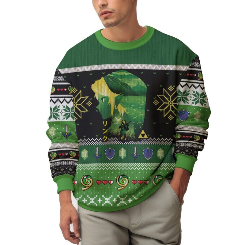 Hooktab Link The True Hero Legend Of Zelda Ugly Christmas Sweater Hooktab Link The True Hero Legend Of Zelda Ugly Christmas Sweater