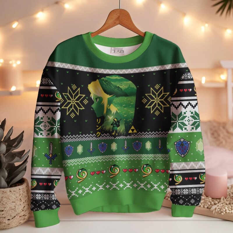 Hooktab Link The True Hero Legend Of Zelda Ugly Christmas Sweater Hooktab Link The True Hero Legend Of Zelda Ugly Christmas Sweater