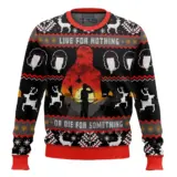 Hooktab Live For Nothing Die For Something Rambo Ugly Christmas Sweater