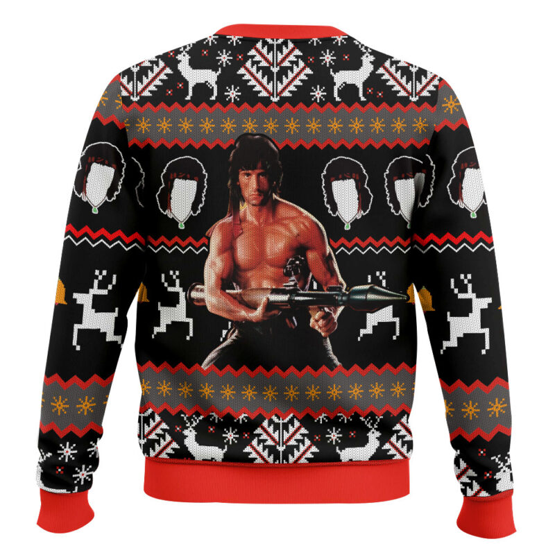 Hooktab Live For Nothing Die For Something Rambo Ugly Christmas Sweater Hooktab Live For Nothing Die For Something Rambo Ugly Christmas Sweater