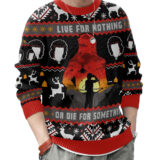 Hooktab Live For Nothing Die For Something Rambo Ugly Christmas Sweater
