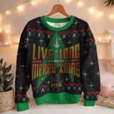 Hooktab Live Long And Merry Xmas 1966 Star Trek Ugly Christmas Sweater