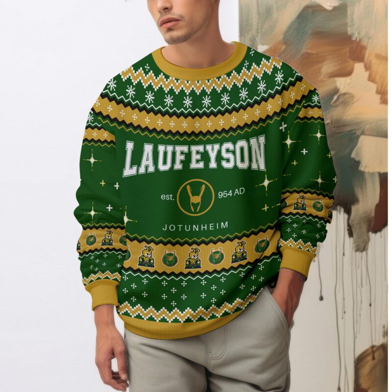 Hooktab Loki Laufeyson Marvel Ugly Christmas Sweater Hooktab Loki Laufeyson Marvel Ugly Christmas Sweater