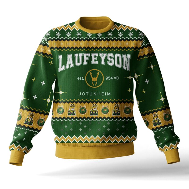 Hooktab Loki Laufeyson Marvel Ugly Christmas Sweater Hooktab Loki Laufeyson Marvel Ugly Christmas Sweater