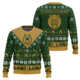 Hooktab Loki Let Earth Receive Her King Marvel Ugly Christmas Sweater