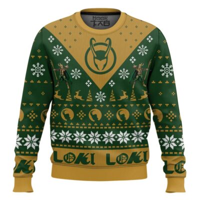 Hooktab Loki Let Earth Receive Her King Marvel Ugly Christmas Sweater