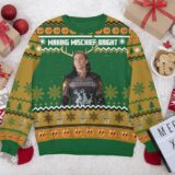 Hooktab Loki Making Mischief Bright Marvel Ugly Christmas Sweater