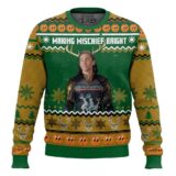 Hooktab Loki Making Mischief Bright Marvel Ugly Christmas Sweater