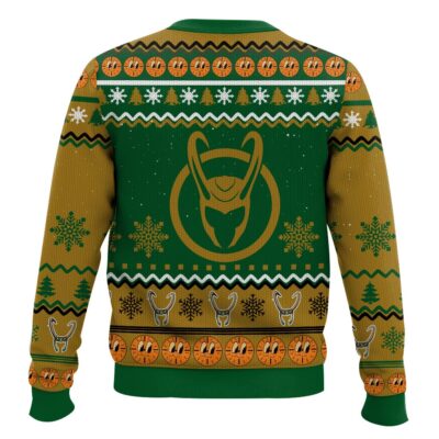 Hooktab Loki Making Mischief Bright Marvel Ugly Christmas Sweater