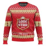 Hooktab Lone Star Beer Ugly Christmas Sweater