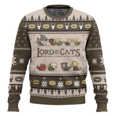 Hooktab Lord Of The Cats Ugly Christmas Sweater