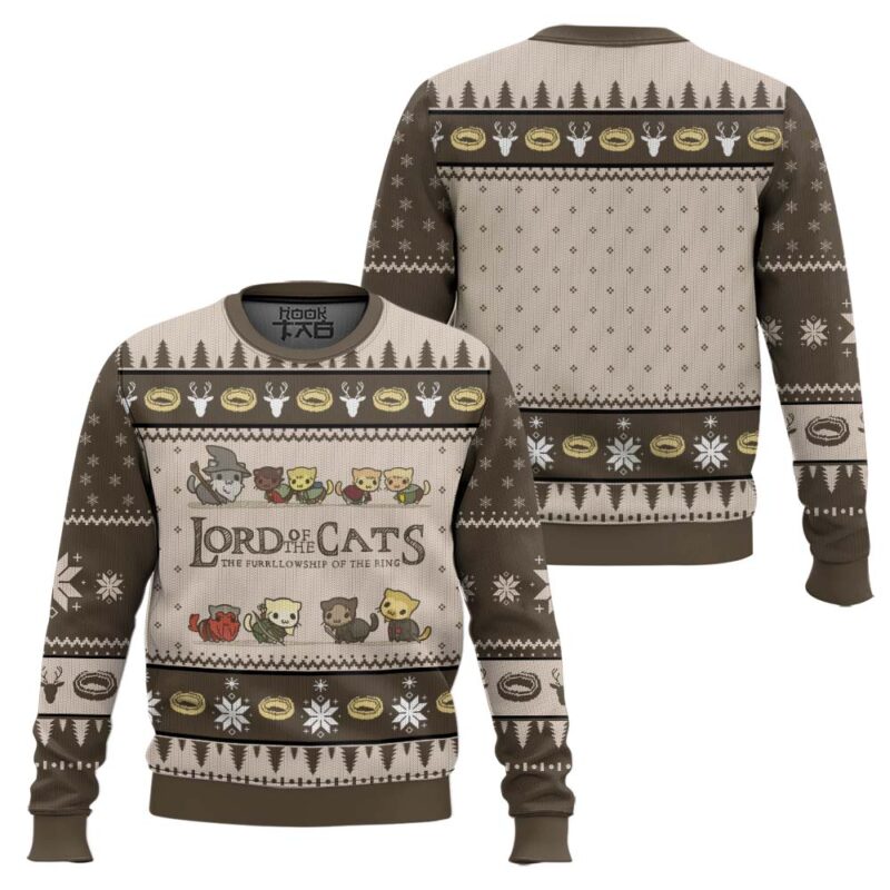 Hooktab Lord Of The Cats Ugly Christmas Sweater Hooktab Lord Of The Cats Ugly Christmas Sweater