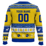 Hooktab Los Angeles Rams - Custom Name And Number Ugly Sweater
