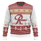Hooktab Love Beer Rainier Beer Ugly Christmas Sweater