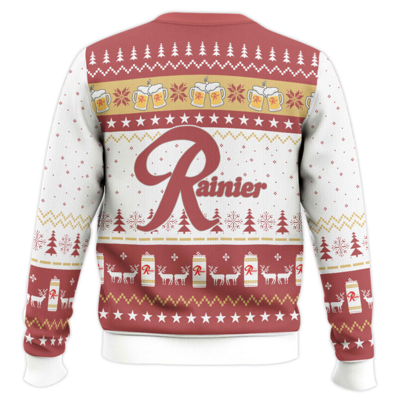 Hooktab Love Beer Rainier Beer Ugly Christmas Sweater Hooktab Love Beer Rainier Beer Ugly Christmas Sweater