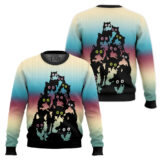 Hooktab Lovely Black Cat Ugly Christmas Sweater