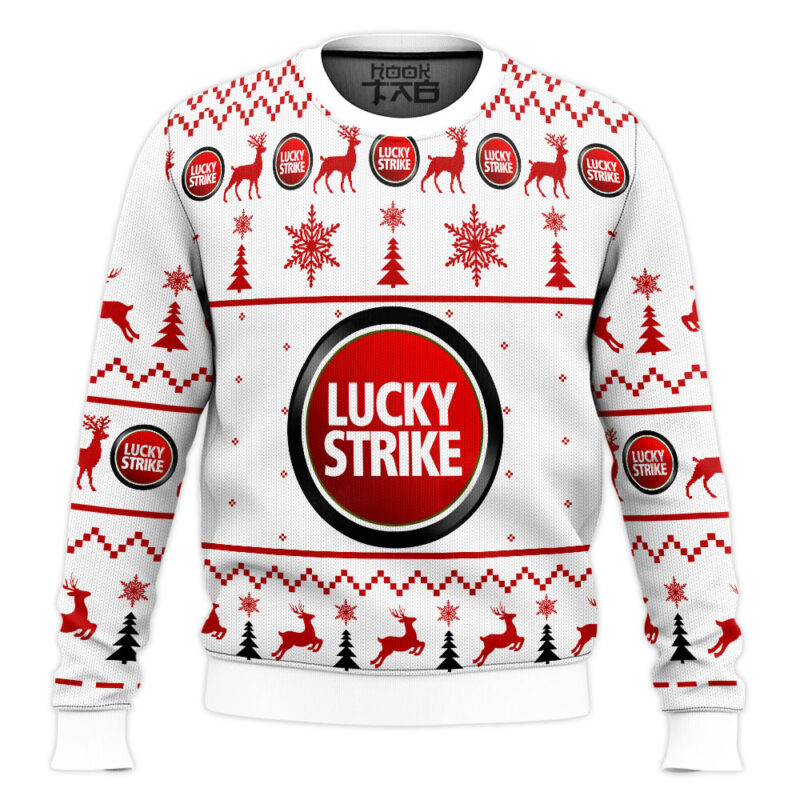 Hooktab Lucky Strike Ugly Christmas Sweater Hooktab Lucky Strike Ugly Christmas Sweater