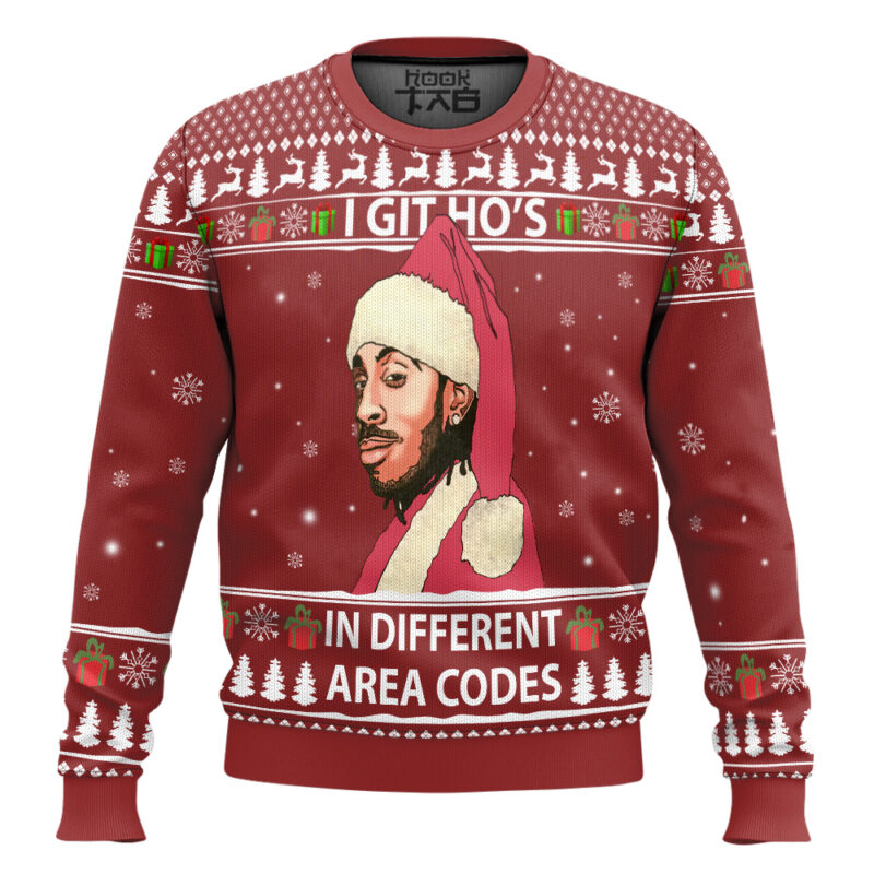 Hooktab Ludacris I Got Ho’s In Different Area Codes Ugly Christmas Sweater