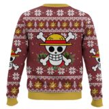 Hooktab Luffy Funny Face One Piece Ugly Christmas Sweater
