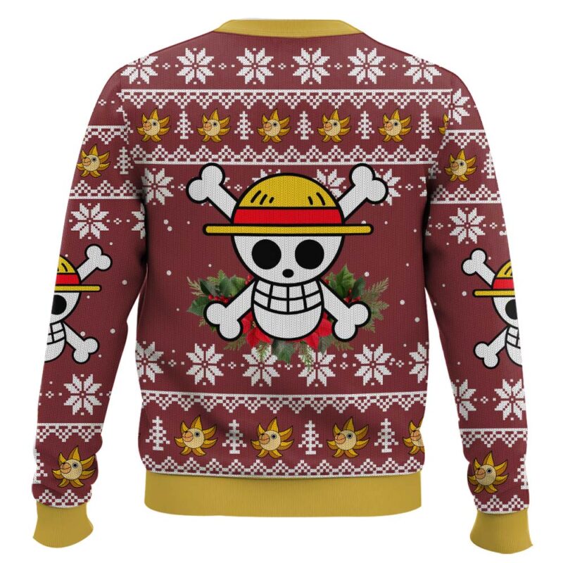 Hooktab Luffy Funny Face One Piece Ugly Christmas Sweater Hooktab Luffy Funny Face One Piece Ugly Christmas Sweater