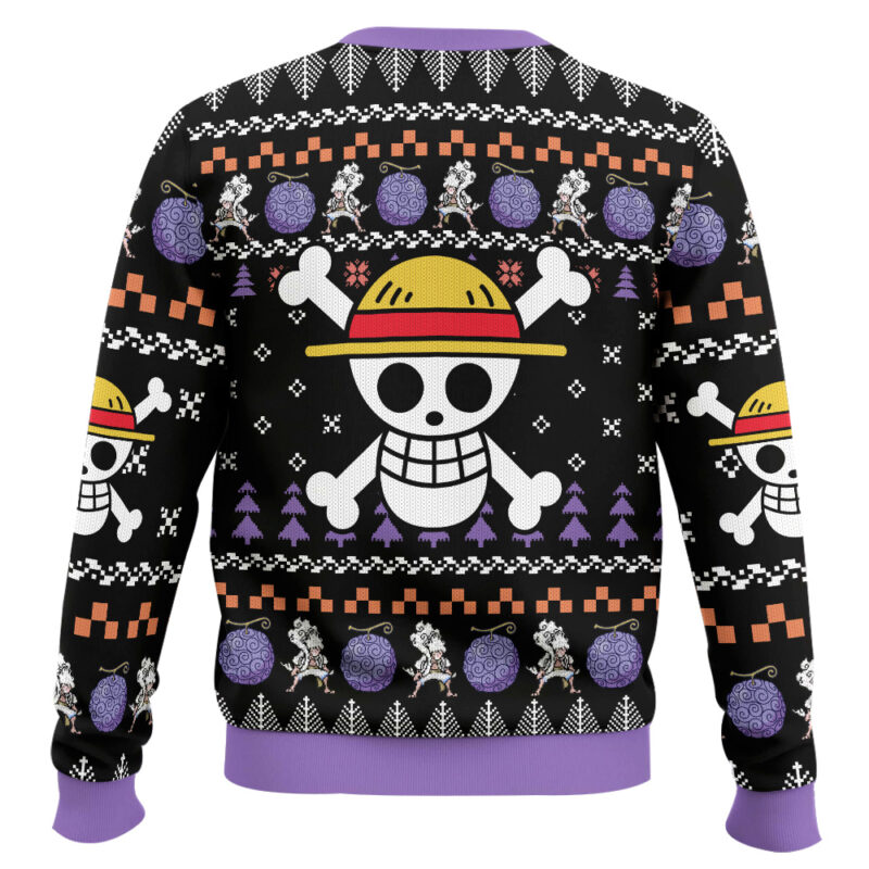 Hooktab Luffy Nika One Piece Ugly Christmas Sweater Hooktab Luffy Nika One Piece Ugly Christmas Sweater
