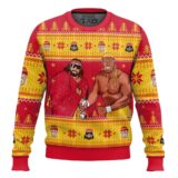 Hooktab Macho Man And Hulk Hogan Mega Powers WWE Ugly Christmas Sweater