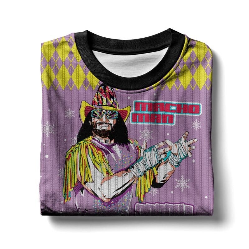 Hooktab Macho Man Oh Yeah WWE Ugly Christmas Sweater Hooktab Macho Man Oh Yeah WWE Ugly Christmas Sweater