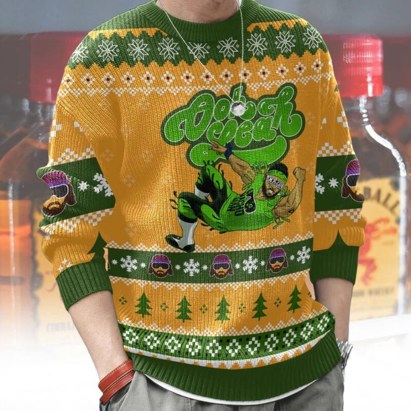 Hooktab Macho Man Oooh Yeah WWE Ugly Christmas Sweater Hooktab Macho Man Oooh Yeah WWE Ugly Christmas Sweater