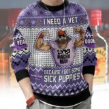 Hooktab Macho Man Sick Puppies WWE Ugly Christmas Sweater