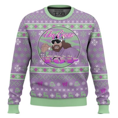 Hooktab Macho Man The Cream Will Rises To The Top WWE Ugly Christmas Sweater
