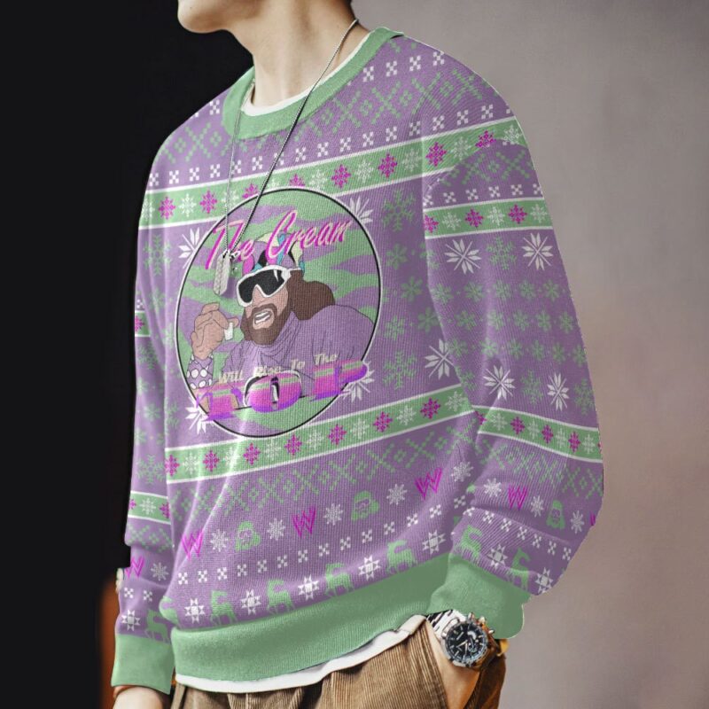 Hooktab Macho Man The Cream Will Rises To The Top WWE Ugly Christmas Sweater Hooktab Macho Man The Cream Will Rises To The Top WWE Ugly Christmas Sweater