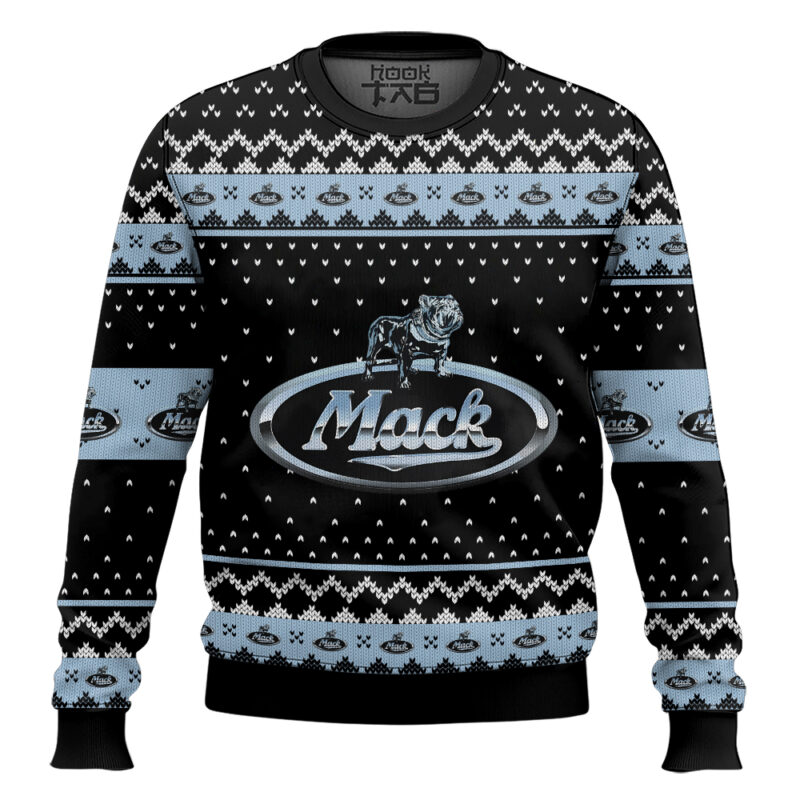 Hooktab Mack Truck Ugly Christmas Sweater
