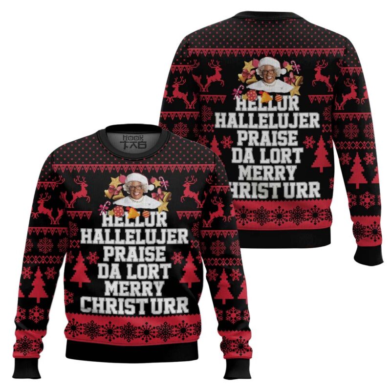 Hooktab Madea Show Ugly Christmas Sweater Hooktab Madea Show Ugly Christmas Sweater