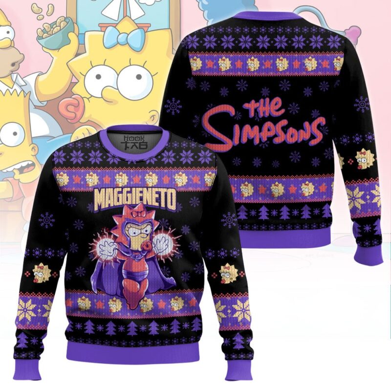 Hooktab Maggieneto The Simpsons Ugly Christmas Sweater Hooktab Maggieneto The Simpsons Ugly Christmas Sweater