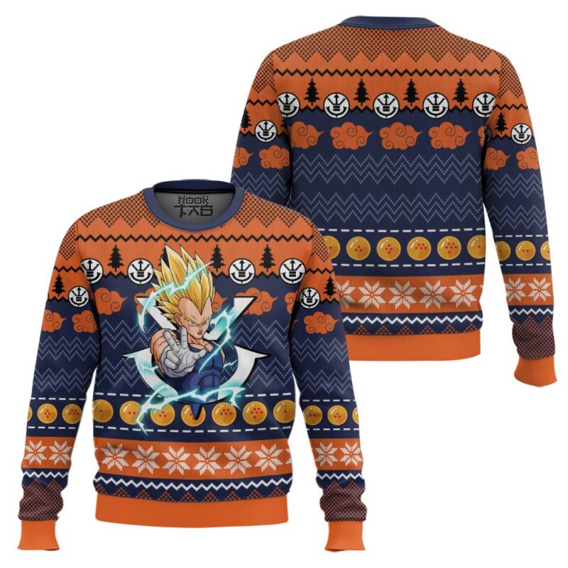 Hooktab Majin Vegeta Dragon Ball Ugly Christmas Sweater Hooktab Majin Vegeta Dragon Ball Ugly Christmas Sweater