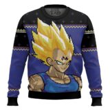 Hooktab Majin Vegeta Dragon Ball Z Ugly Christmas Sweater